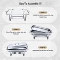thumbnail image 5 of Chafing Dishes for Buffet ,AOKIWO 3 Packs 8QT Mirrored Stainless Steel Chafing Dishes for Buffet, Chafers and Buffet Warmer for Parties, Events, Wedding, Camping, Dinner, 5 of 10