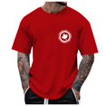 thumbnail image 1 of aDJFDGT T Shirts Men Black Men's Summer Fashion Canada National Day Partial Printed T Shirt, 1 of 4