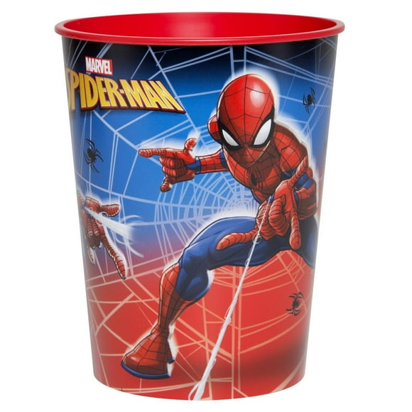 Spiderman Birthday Plastic Cup, 16oz.