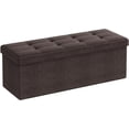 thumbnail image 5 of SONGMICS Banco de Almacenamiento, Baúl, Caja de Almacenamiento, Plegable, Carga de 300 kg, 120 L, 110 x 38 x 38 cm, Marrón, 5 of 5