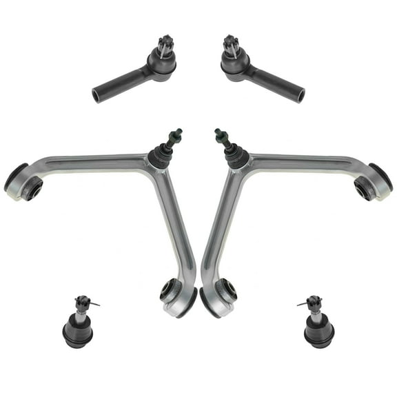 TRQ Front Control Arm Ball Joint Tie Rod End Steering Suspension Kit Set 6pc New PSA85904