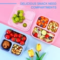 thumbnail image 7 of Bento Box , 3 Pack Snack Containers with 3 Compartments for Meal Prep & On-the-Go , Lunchable Container Reusable and BPA-Free, 7 of 7