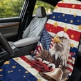 thumbnail image 3 of Xixirimido Vibrant American Flag Eagle Print Sweat Towel Car Seat Cover for Gym Workout Athletic Running Towel for Outdoor Sports Universal Auto Front Seat Protector for Trucks, SUV, 3 of 8