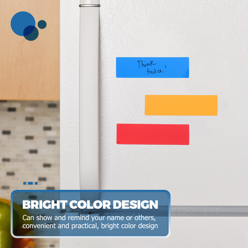 Masteelf 120 pcs  Dry Erase Magnetic Labels Write On Magnets Sticker Magnetic Name Tags