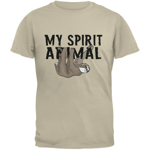 Sloth My Spirit Animal Sand Adult T-Shirt - Medium