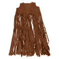 thumbnail image 6 of Ediodpoh Elegant Long Fringe Vest Cardigan for Women Soft Suede Like Fabric Open Front Mid Length Layering Piece Brown S, 6 of 6
