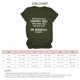 thumbnail image 5 of Camiseta con el alfabeto para mujer con cita peculiar, cuello redondo, mangas cortas, verde OD, fuente blanca, XXL Camiseta favorita para niños, 5 of 5