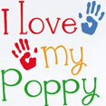thumbnail image 2 of CafePress - I Love Poppy Infant Bodysuit - Baby Light Bodysuit, Size Newborn - 24 Months, 2 of 4