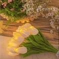 thumbnail image 4 of Faux Flowers With Lights Tulips LED Glowing Ambient Night Lights Bedroom Decoration, 4 of 9