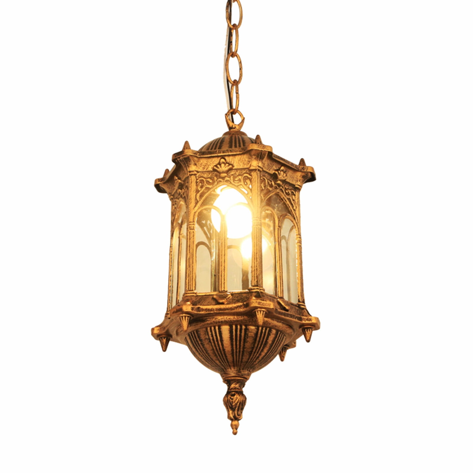 Retro Outdoor Pendant Light Vintage Lantern Yard Hanging Lamp Fixture Waterproof 110V~220V 6.1*11.42in Use in Corridors, Terraces, Entrances