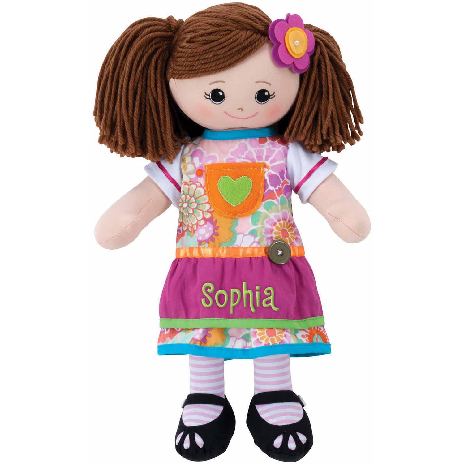 stuffed dolls with yarn hair