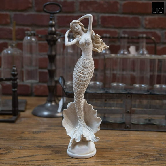 Thalurea Resin Mermaid Figurine in White