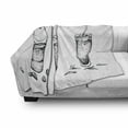 thumbnail image 2 of Sketch Soft Flannel Fleece Blanket, Summer Time Beverages Iced Coffee Ice Tea Soft Drinks Engraved Illustration, Cozy Plush for Indoor and Outdoor Use, 60" x 80", Charcoal Grey White, by Ambesonne, 2 of 5