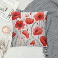 thumbnail image 2 of Nawypu  Wild Red Poppies Throw Pillow Cover Flower Floral Bloom Branch Plant Summer Home Decor Pillowcase Cushion Cover, 2 of 5