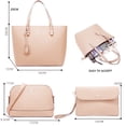 thumbnail image 2 of Bolsos de mano de cuero sintético a la moda para mujer, bolso de hombro, bolso con asa superior, conjunto de 4 Uds., 2 of 5