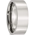 thumbnail image 4 of Stainless Steel Polished 8mm Flat Band (Size 10) Made In China sr9-10, 4 of 5