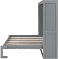 thumbnail image 4 of Merax Modern Murphy Cabinet Bed, Solid Wood Wall Platform Bed/No Box Spring Needed/Easy Assemble/Full,Gray, 4 of 12