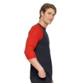 thumbnail image 2 of Expert Brand USA-Made Men's DriMax™ Athletic Baseball Shirt, Black/Red, L, 2 of 4