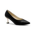 thumbnail image 1 of BLISSFUL STEP Escarpins pour Femmes à Bout Pointu à Talon Aiguille à Enfiler Chaussures à Talon Moyen Noir 9, 1 of 8