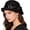 Black 1, variant on Women Solid Color   Winter Hat Women Cloche Bucket Bowler with Bowknot