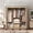 beige, variant on LISHBIE Portable Closet, Portable Wardrobe for Hanging Clothes, with 3 Hanging Rods, 6 Storage Shelves and 18 Side Pockets, Black Closet, Easy to Assemble, Sturdy and Stable