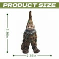 thumbnail image 6 of ICERUN Garden Gnomes,Resin Gnome Elf Army Soldier Garden Decorations,Vivid Color Dwarf Lawn Ornaments,Style2, 6 of 7