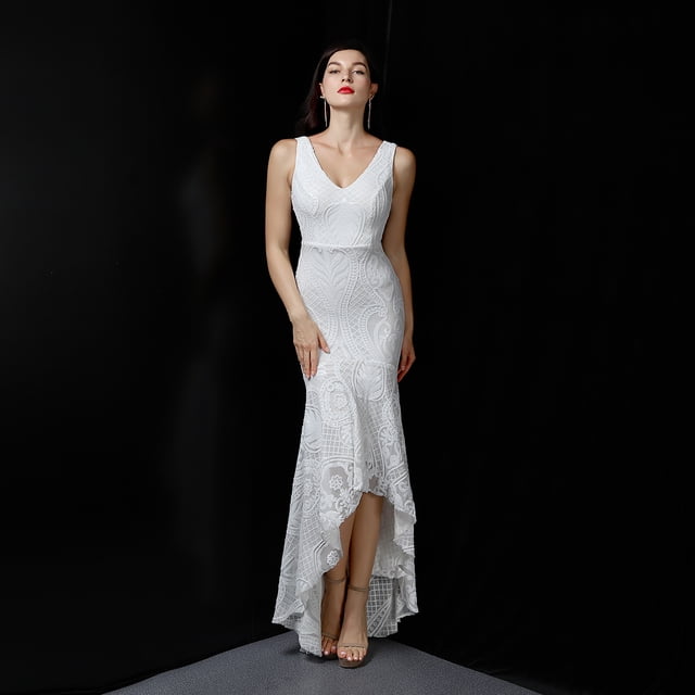 Vestido de noche para mujer, escote en V, sexy, para fiestas nocturnas, cenas, anfitrionas