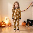thumbnail image 5 of CAUYDY Girls Boys Halloween Pajamas Set Sleepwear Pumpkin Graphic Pjs Toddler Long Sleeve Jammies Kids Sleepwear,3-4 Y, 5 of 9