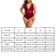 thumbnail image 4 of Ropa interior de encaje sexy para mujer, minivestido en V profundo, ropa de dormir, regalo, rojo vino, 3XL Scienceny XX000057-09, 4 of 7