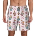 thumbnail image 2 of Goofa Hello Easter Printed Men's Swim Trunks Board Shorts Quick Dry Mens Swimming Trunks with Compression Liner,Breathable Fit Hawaii Beach Shorts-XX-Large, 2 of 9