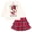 Minnie Mouse Ivory, variant on Disney Minnie Mouse Toddler Girls' Sweatshirt and Plaid Pleated Skirt Set Pink