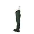 thumbnail image 2 of Frogg Toggs Cascades Bootfoot Hip Waders for Men, 2-Ply Poly/Rubber Waders for Fishing with Steel Shank, Cleated, Green, Size 13, 2 of 5