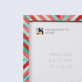 thumbnail image 5 of Handicrafts Home 8"x10" Chevron Photo Frame - Vintage Wall Décor, Green-Red, 5 of 8
