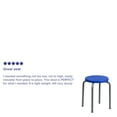 thumbnail image 4 of Flash Furniture Stackable Stool with Blue Seat and Silver Powder Coated Frame, 4 of 5