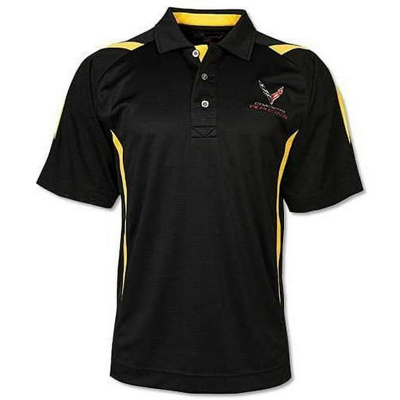 C8 Corvette Racing Pegasus Polo Shirt: Black/Yellow XXX-Large