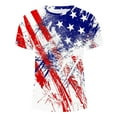 thumbnail image 5 of GaThRRgYP American Flag T-Shirt for Men Summer Tops,Summer Fashion Casual Men's Round Neck Printed T-shirt Top Multicolor XXXXL, 5 of 5