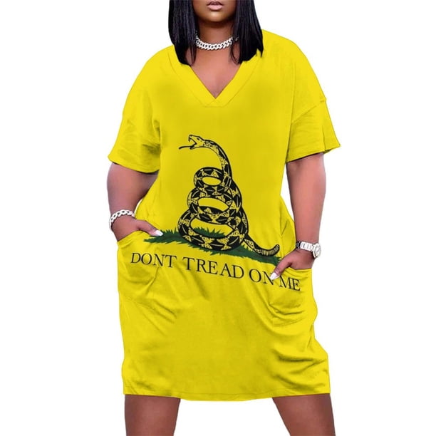 Gadsden-Vestido largo holgado con bolsillo y bandera para mujer vestidos largos para eventos especiales