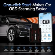 KONNWEI MAXOBD Full System Bluetooth ODB2 Code Reader Diagnostic Scanner Tool Check Engine,Voltage Test,I/M Readiness,Data Stream,Auto VIN,for iOS & Android System