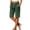 Blackish Green, variant on Women's Linen Blend Knee Length Shorts Elastic Waist Loose Casual Walking Shorts with Pockets Side Button Detail Summer by Yigetop Blackish Green L