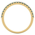 thumbnail image 5 of 0.285 ctw Wedding Band for Women - 14K Yellow Gold Blue Moissanite Stackable Eternity Ring, 5 of 6