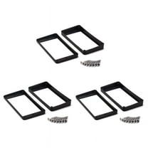 6PCS Black Curved Humbucker Pickups Frame Mounting Rings for Electric Guitar