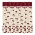 thumbnail image 2 of Ambesonne Floral Shower Curtain, Vintage Art Romantic Roses, 69"Wx84"L, Maroon Slate Brown, 2 of 4