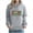 Gray, variant on Womens Tops Hooded Long Sleeved Casual Loose Printed Off Shoulder Sleeves Sweatshirt,Blouse for Women Gray M