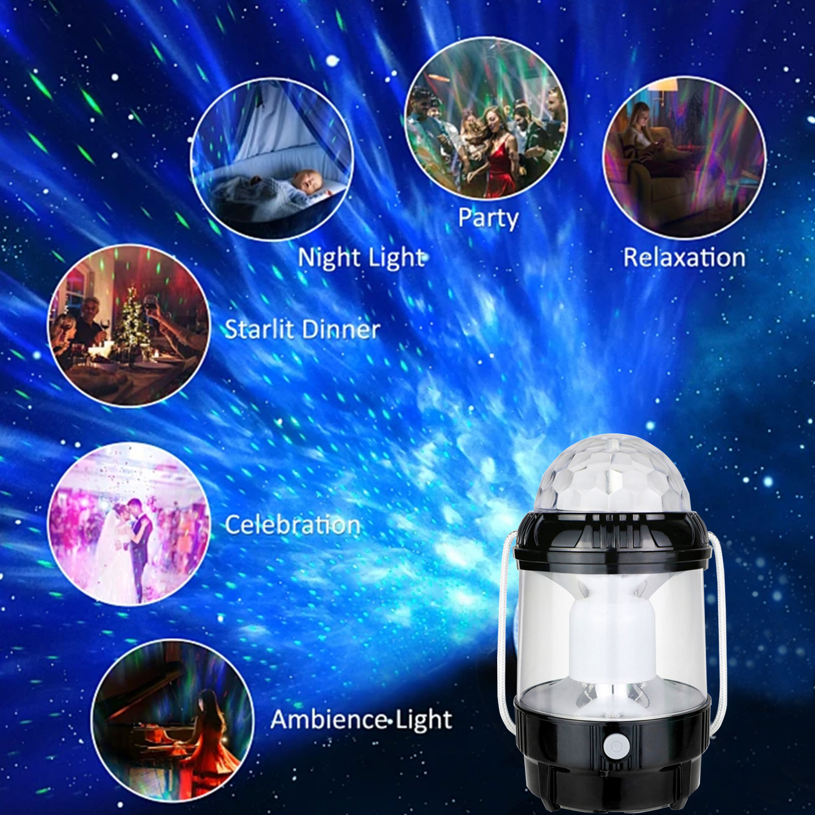 hengsof Solar-Powered LED Camping Lantern with USB Charging – 1000mAh Lithium Battery, Rotatable Handle, Polished Finish – Multi-Use Spotlight for Camping, Fishing, Emergency & Outdoor