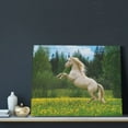 thumbnail image 3 of Picia Horse Rearing Up In The Field Pattern Decorative Picture – Unique Wall Art, Modern Canvas Print for Trendy Interiors (Horizontal), 3 of 6