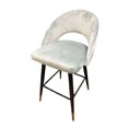 thumbnail image 2 of Luxurious Akira Velvet Counter Stool in Grey, 2 of 2