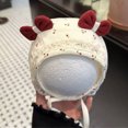 thumbnail image 4 of Wxirdiow Toddler Bonnet Baby Girls Boys Bonnet Cap Newborn Infant Soft Cotton Sun Hat Toddlers Breathable Christening Sun Protection Hat Red Size,2-15 Months, 4 of 6