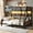 Black-NEW-twin over ful, variant on Miniyam Twin XL Over Twin XL Metal Bunk Bed with Guardrails, Noise-free & Under-Bed Storage,Black