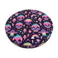 thumbnail image 1 of Balery cartoon Skull rainbow space Fundas de asiento para taburete de bar redondo de tela de terciopelo ajustables que protegen de arañazos y manchas para sillas de 14 a 17 pulgadas.-12 inch, 1 of 7