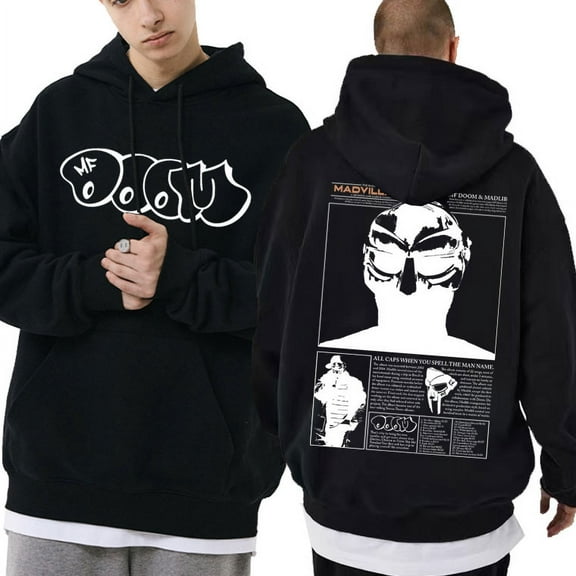 2024 DREAMFIRE Rapper Mf Doom Madvillainy Music Album Graphic Print Hoodie Men Women Hip Hop Oversized Sweatshirt Men Casual Vintage Streetwear